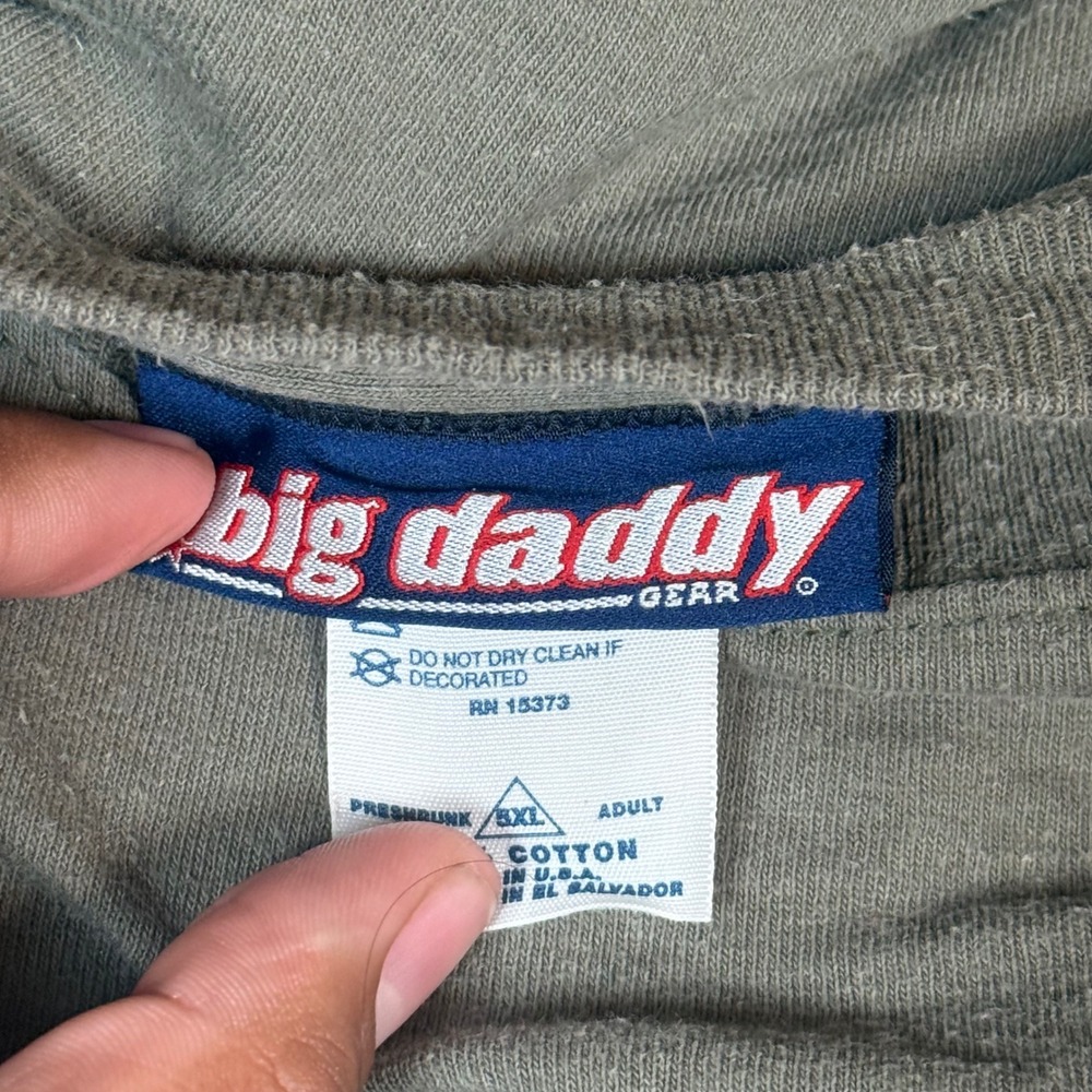 Vintage Y2K Big Daddy Gear T Shirt XXL Green Graphic Tank Tee Skater Streetwear - Picture 2 of 6